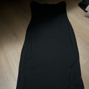 SHEIN Black Strapless Gown
